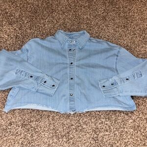 Cropped Denim Shirt